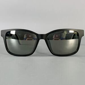 MONCLER Black Acetate Square Mirrored Sunglasses